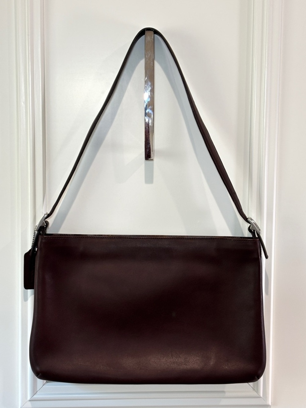 Vintage Coach Legacy Slim Brown Leather Shoulder Bag - Picture 2 of 13